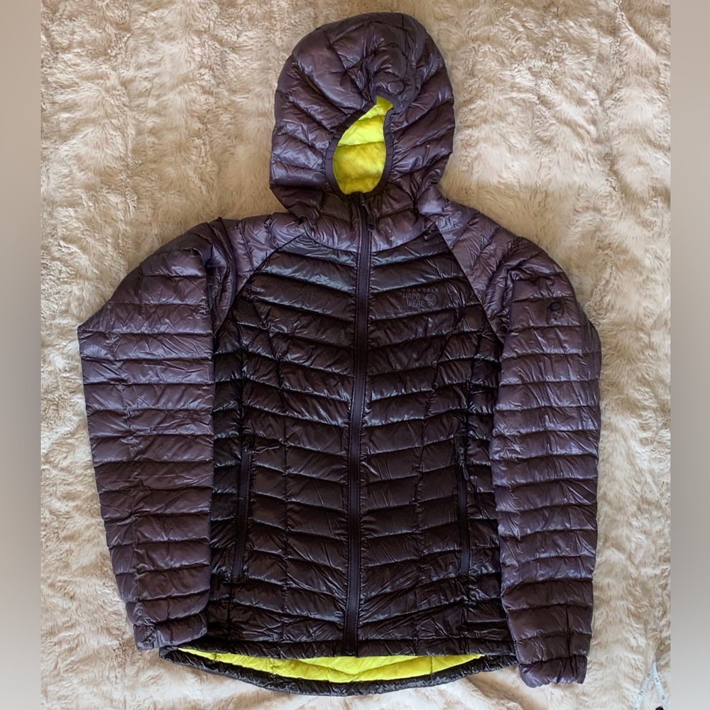 SOLD Mountain Hardwear Ghost Whisperer Down Hodded Jacket, Purple, S, EUC.